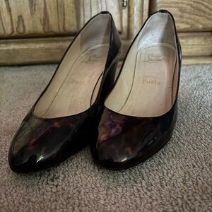 Christian Louboutin Dark Patent Leather Flats